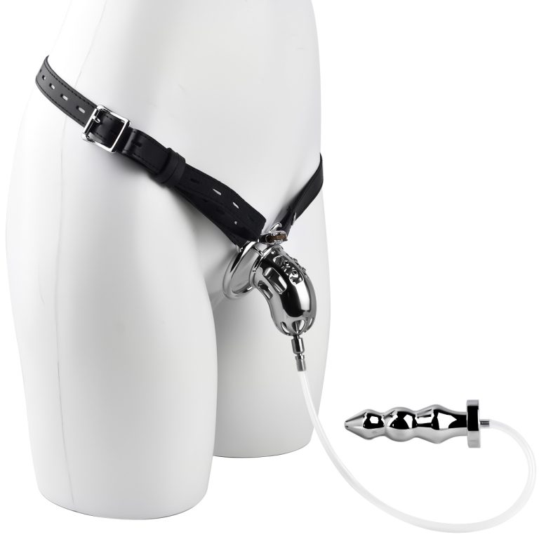 Men's urinary catheter anal plug bondage chastity lock (wearable type)