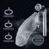 Men's stainless steel braided mesh chastity lock