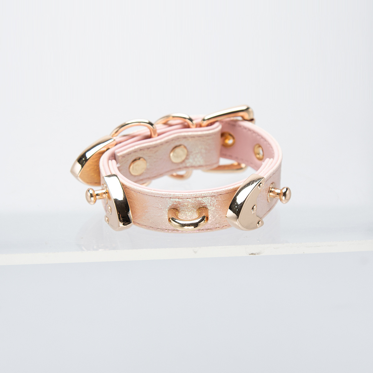 Puppy Play Leather Bracelet: Laser Cut Bondage Style Cuff for Pet Play - Image 5