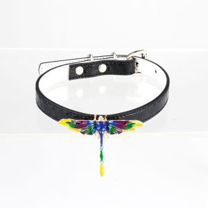 Original design niche genuine snakeskin material butterfly decoration PUPPY sm choker (without leash)