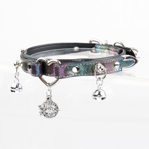 Heart Choker Necklace with Bell & Detachable Leash - Unique Fashion Jewelry