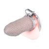 Men's stainless steel braided mesh chastity lock