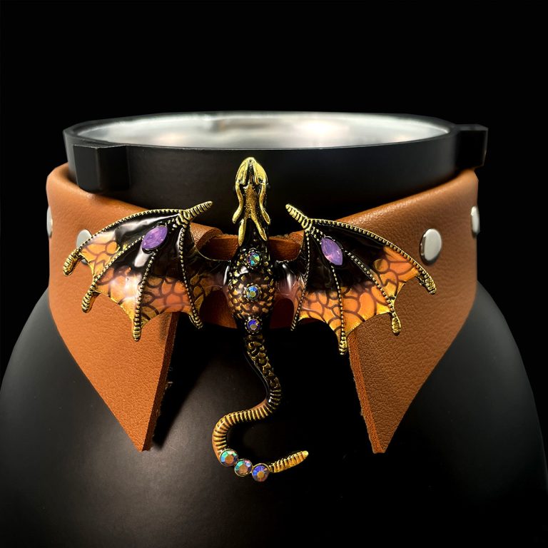 Original design niche punk style Charmander stand collar (without leash) - Image 5