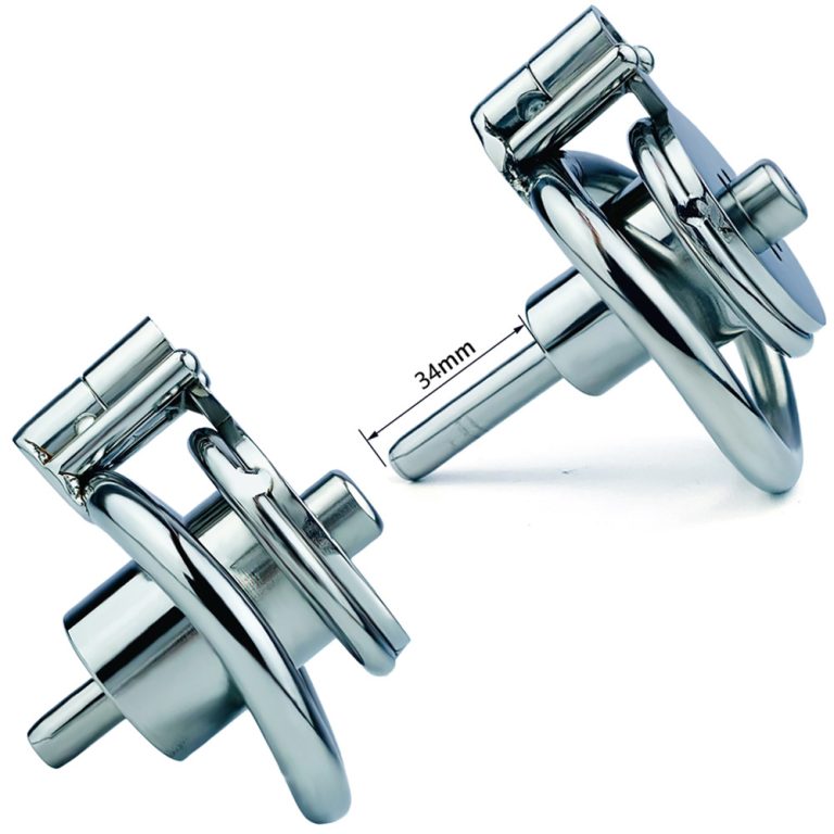 Male penis compression chastity lock (including catheter)