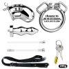 Men's urinary catheter anal plug bondage chastity lock (wearable type)
