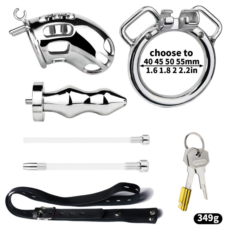 Men's urinary catheter anal plug bondage chastity lock (wearable type)
