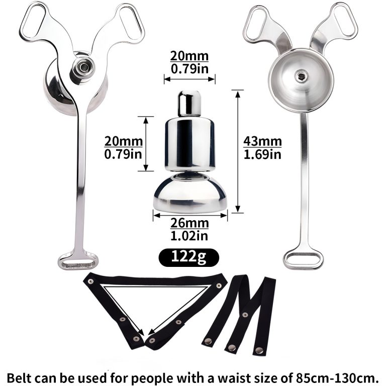 TS transvestite special metal piece penis compression wearable chastity lock - Image 4