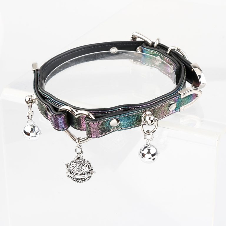 Original design niche heart-shaped detachable bell sm choker (with leash)