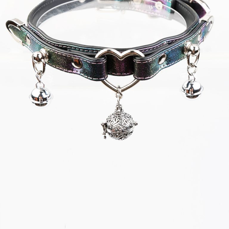 Original design niche heart-shaped detachable bell sm choker (with leash)