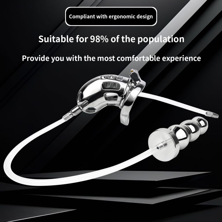 Men's urinary catheter anal plug bondage chastity lock (wearable type)