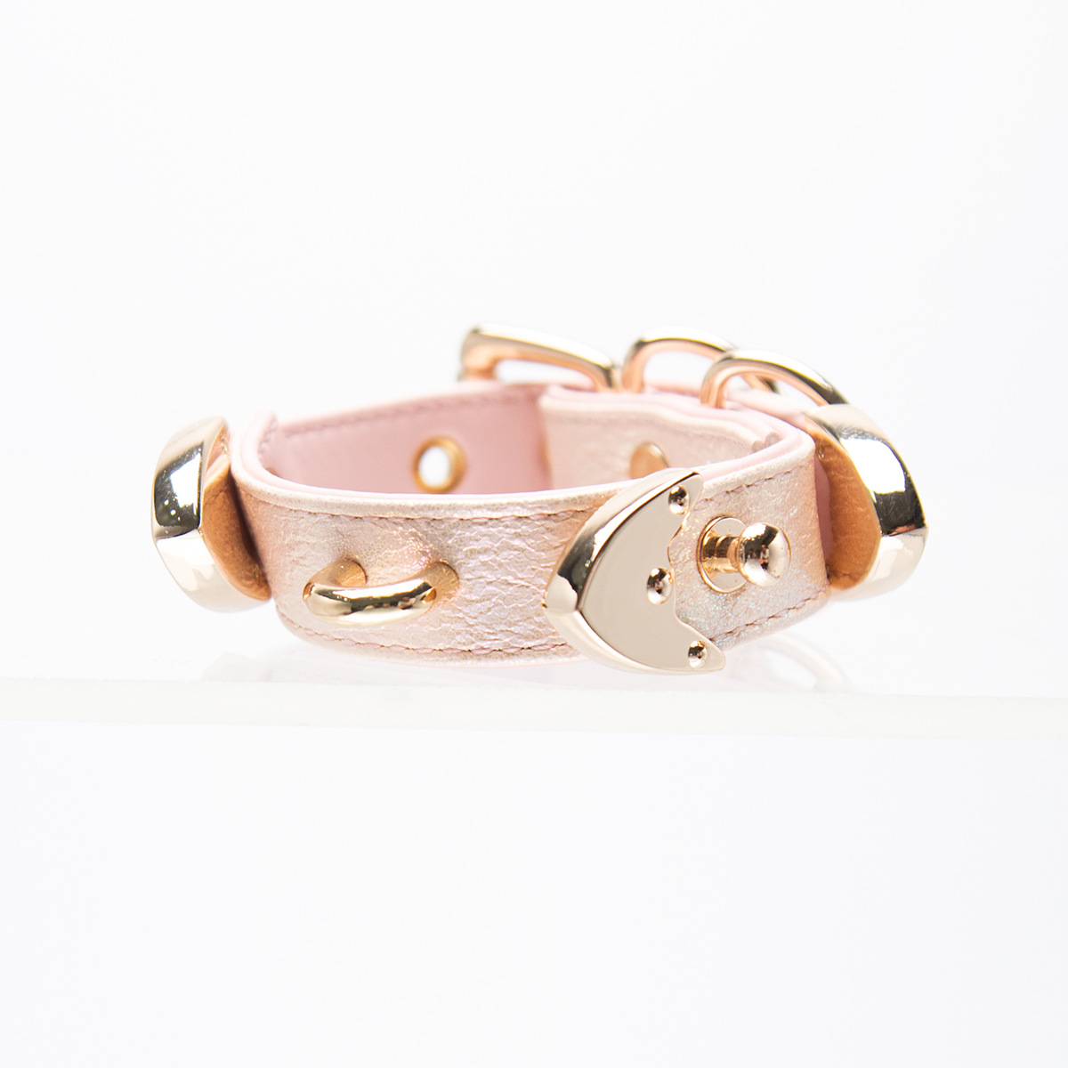 PUPPY attribute laser leather material niche double love bondage bracelet