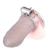 Men's stainless steel braided mesh chastity lock