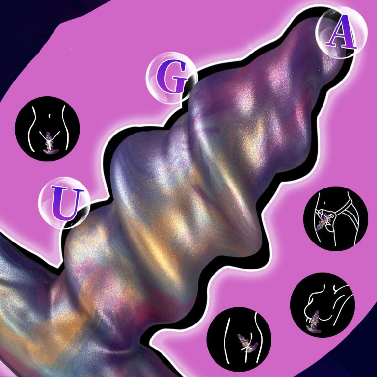Purple Quicksand Colorful Shaped Wearable Butt Plug