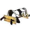 BDSM kneeling wooden shackles sex training torture device (including electric masturbation dildo)