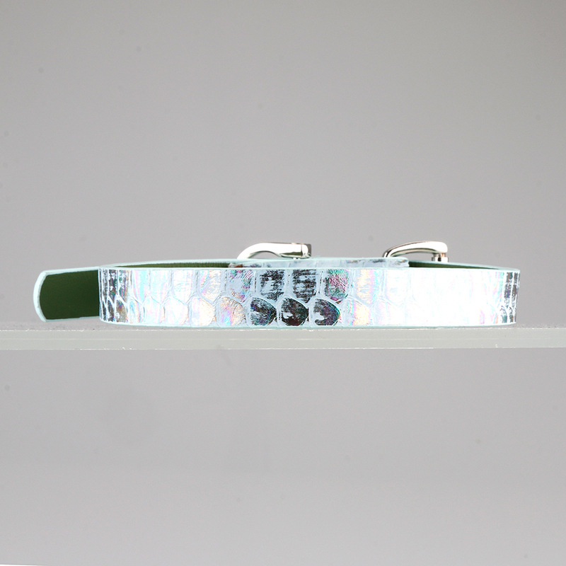 Genuine snakeskin simple gradient style choker (without leash)