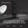 Black ten-frequency vibration remote control silicone anal plug toy