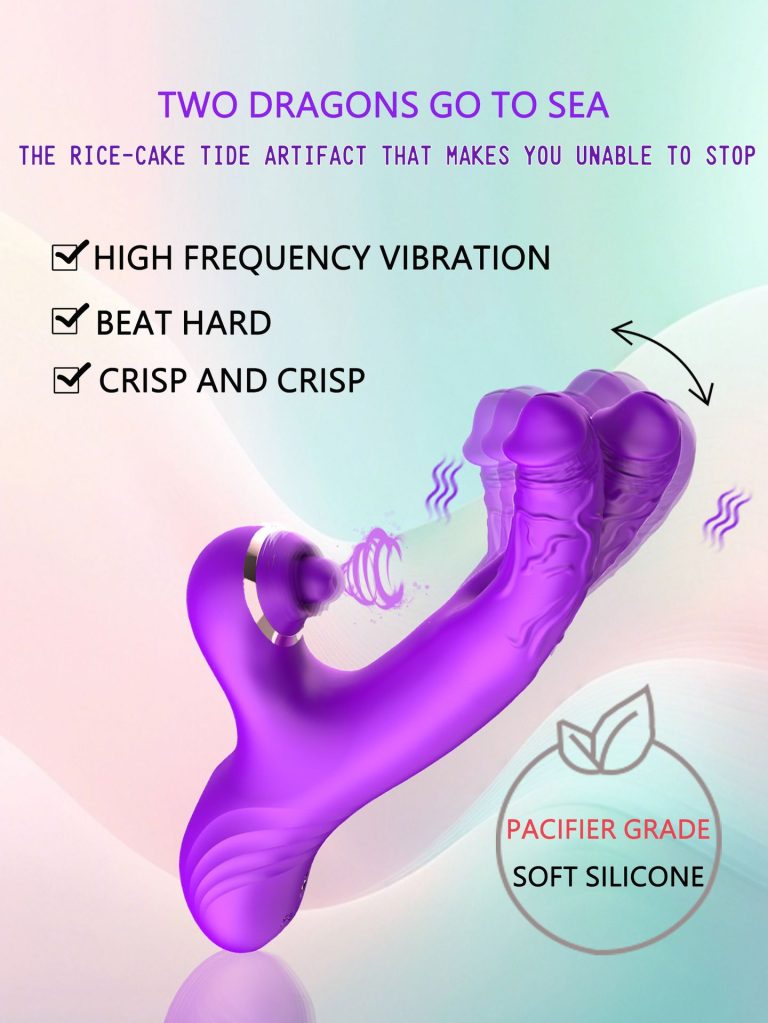 The girl's double dragon out of the sea alternately retractable vibration silicone masturbator