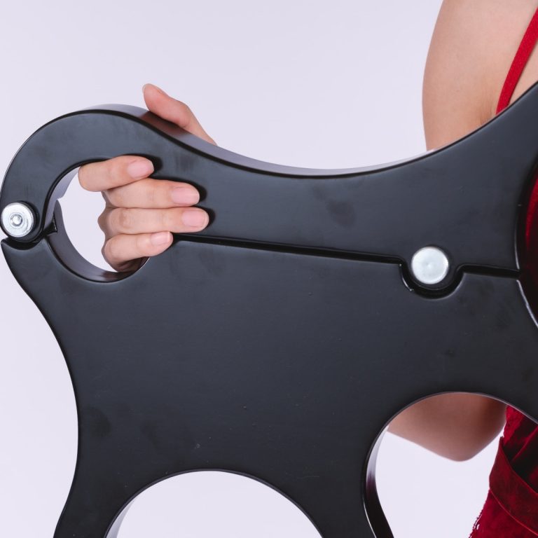 BDSM forced bondage K9 sex wooden shackles