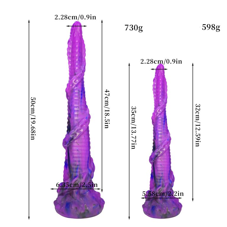 Extra long octopus tentacle-style expansion silicone anal plug