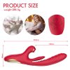 Girls' multi-touch tongue sucking telescopic vibration silicone masturbator