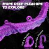 Extra long octopus tentacle-style expansion silicone anal plug
