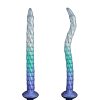 Extra long dragon scale shaped metallic color masturbation butt plug