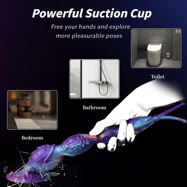 Extra long suction cup multi-section stimulation silicone anal plug