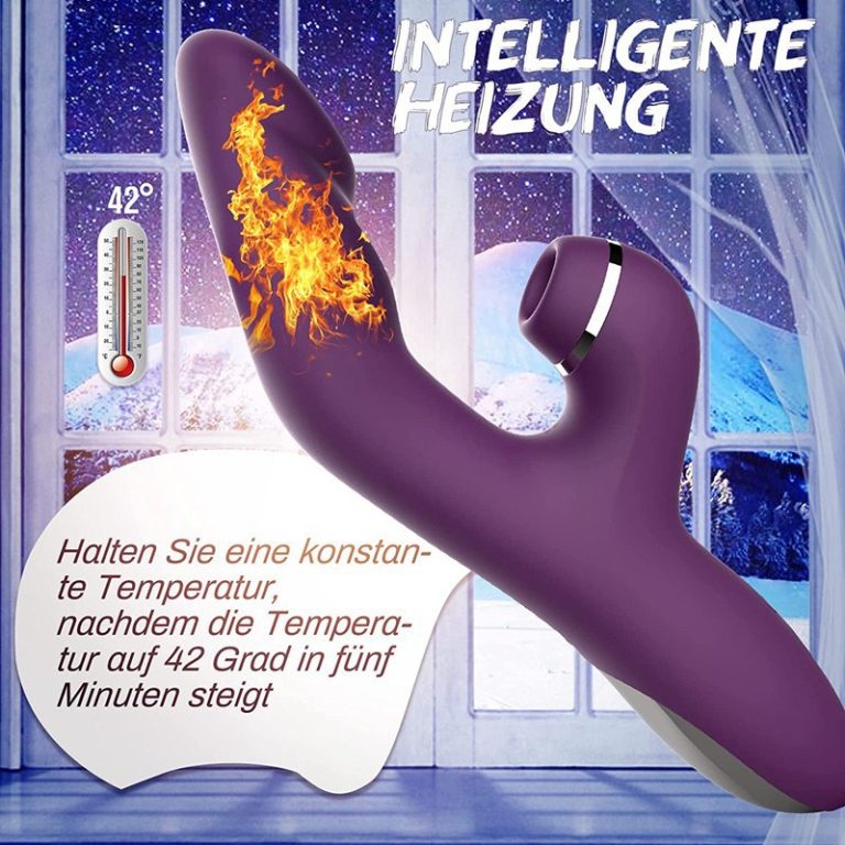 Women's dual-function silicone vibrating masturbation stick (sucking + vibration)