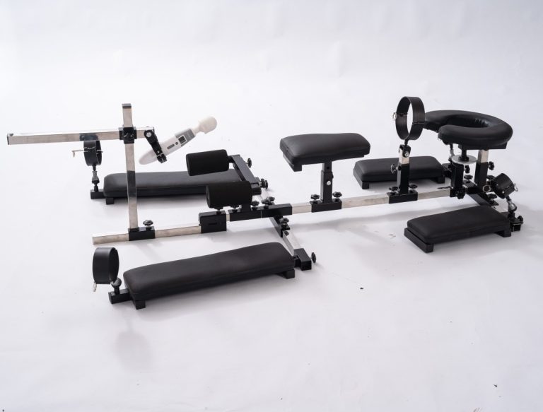 BDSM kneeling abuse fun bondage rack (including silent fun gun machine)