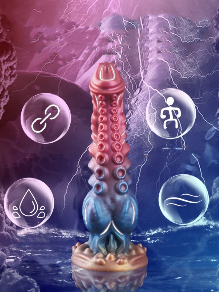 Suction cup octopus tentacle imitation penis silicone expansion masturbation dildo