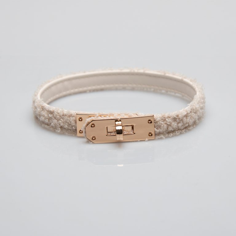 Exquisite geometric shape Teddy plush choker (with leash)