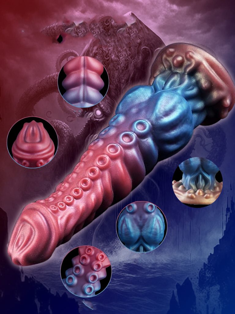 Suction cup octopus tentacle imitation penis silicone expansion masturbation dildo