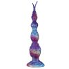 Extra long suction cup multi-section stimulation silicone anal plug