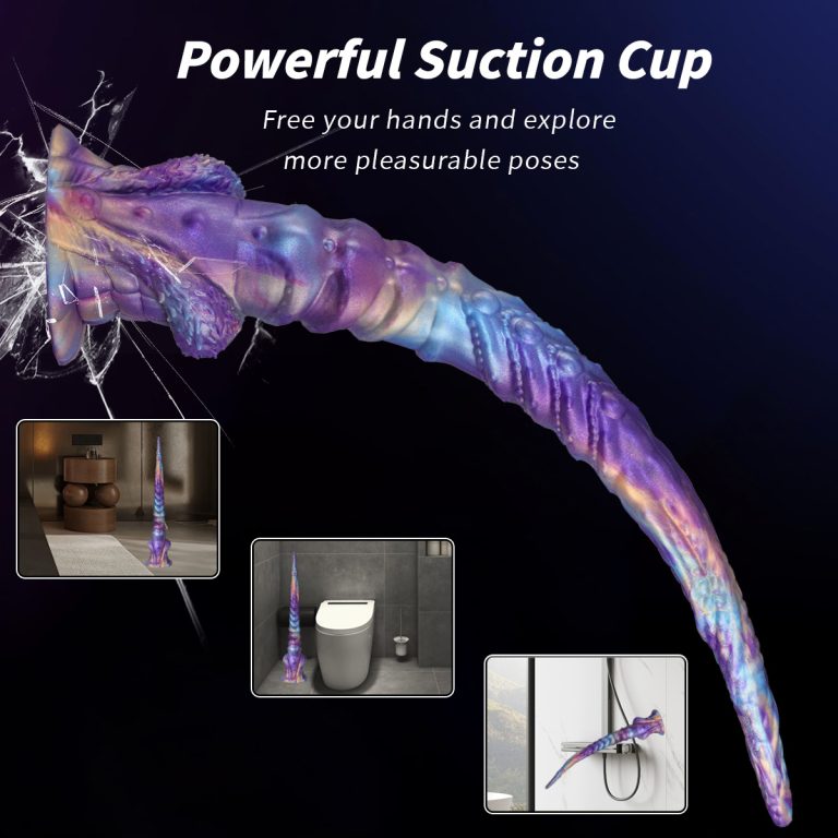 Extra long suction cup monster tentacle silicone anal plug