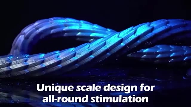 Extra long dragon scale shaped metallic color masturbation butt plug