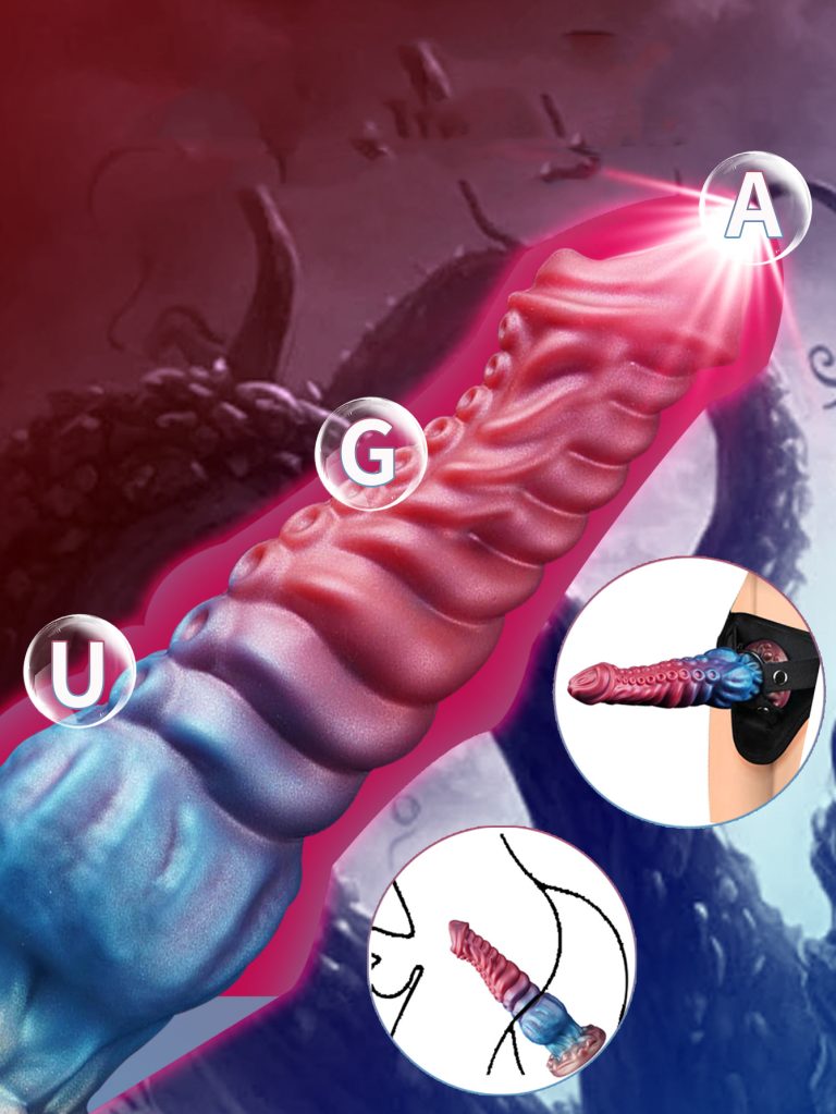 Suction cup octopus tentacle imitation penis silicone expansion masturbation dildo