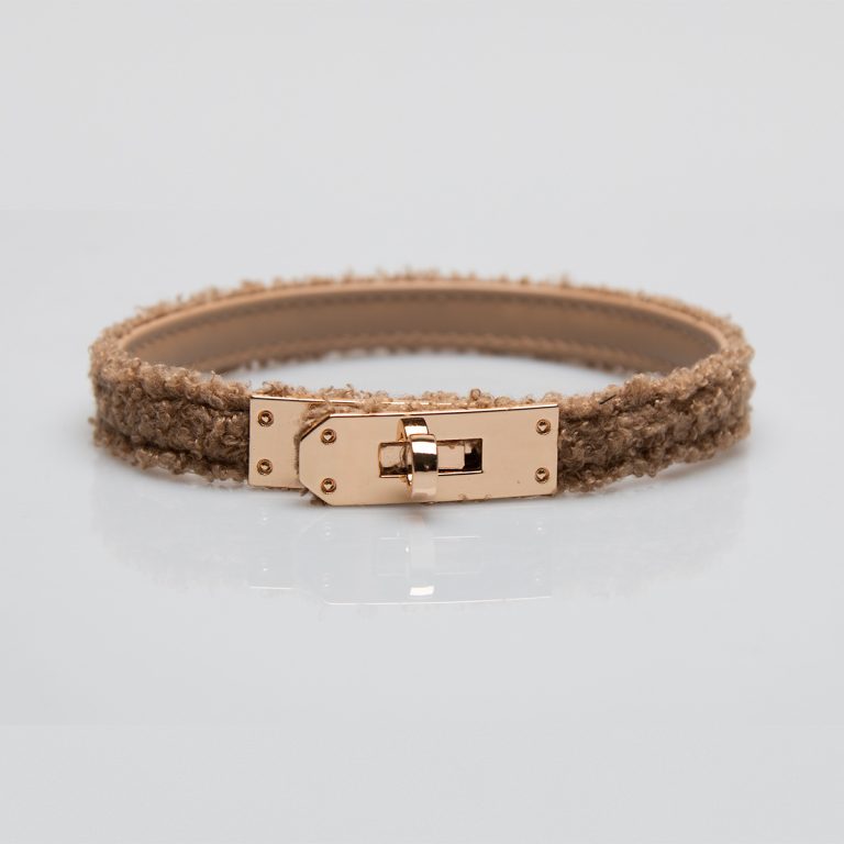 Exquisite geometric shape Teddy plush choker (with leash)