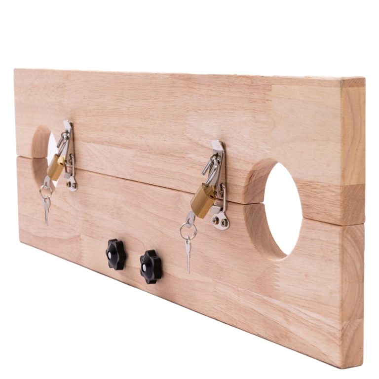 BDSM kneeling wooden shackles sex training torture device (including electric masturbation dildo)