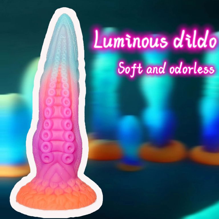 Glow-in-the-dark octopus tentacles flirting and masturbating sex toy