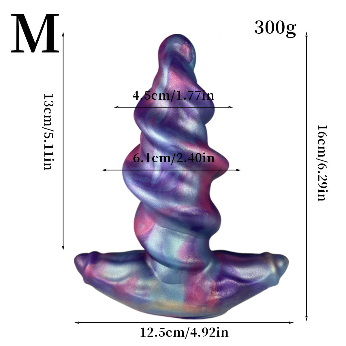 Purple Quicksand Colorful Shaped Wearable Butt Plug - Image 7