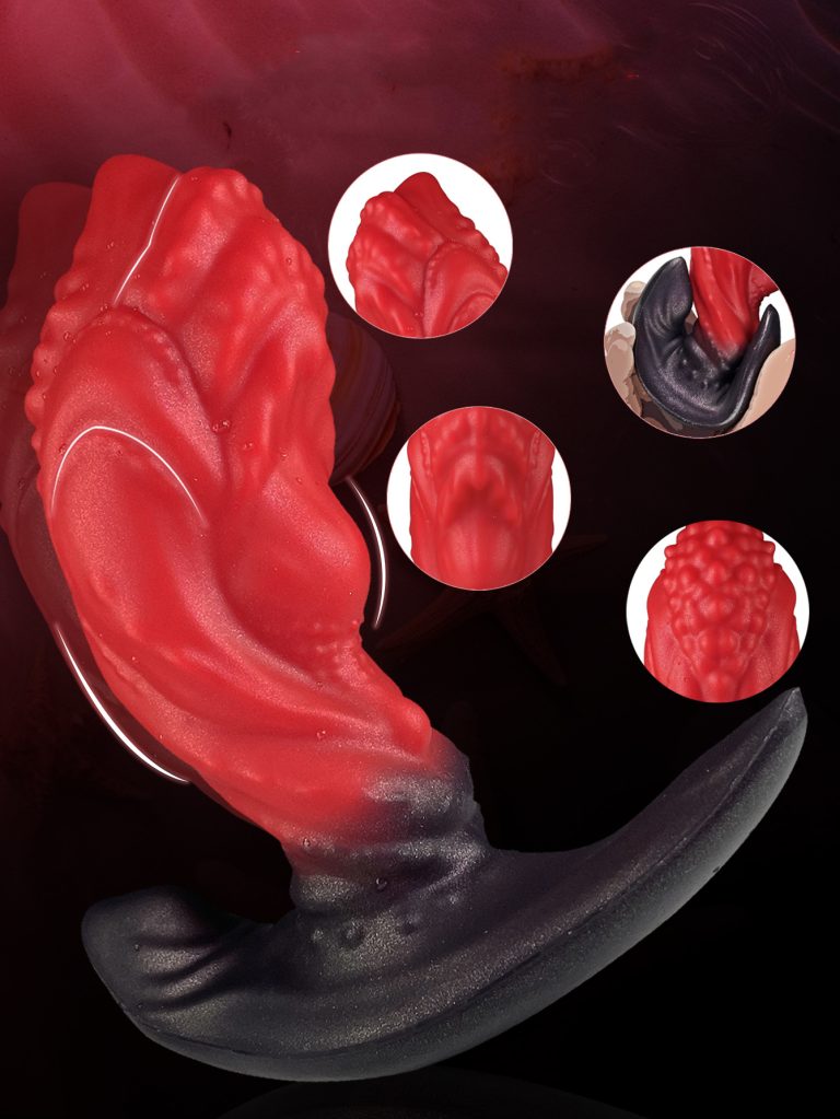 Red fireworks special-shaped wearable expansion anal plug