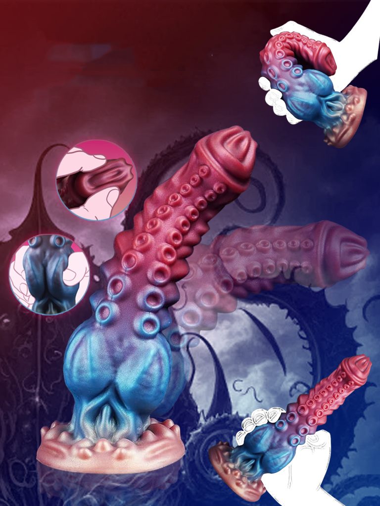 Suction cup octopus tentacle imitation penis silicone expansion masturbation dildo
