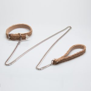 Exquisite geometric shape Teddy plush choker (with leash)