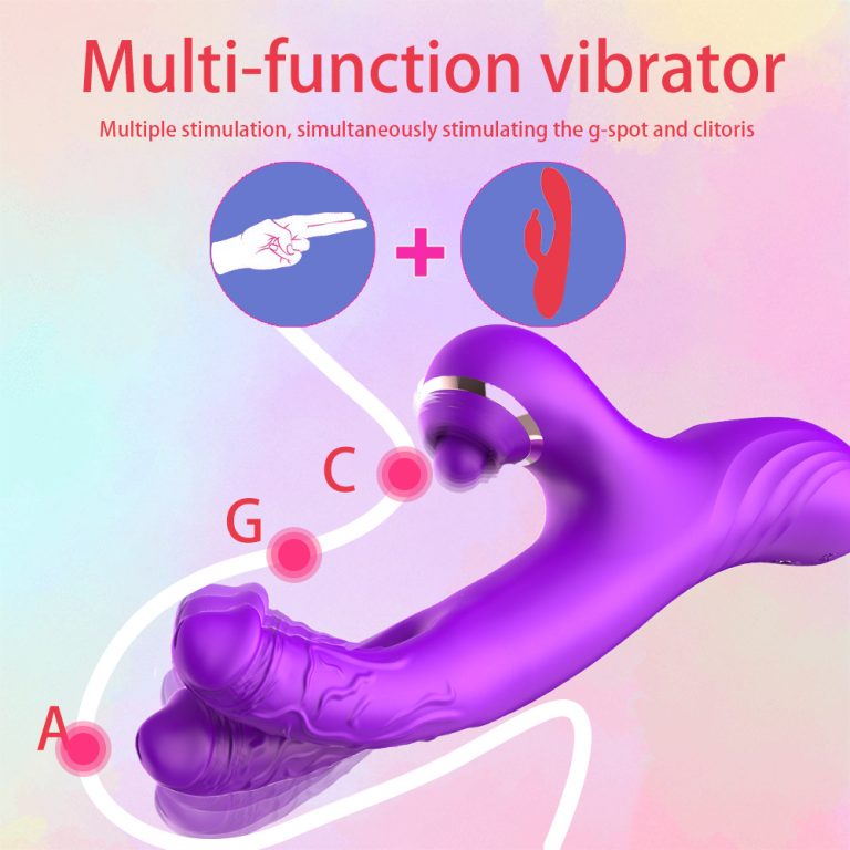 The girl's double dragon out of the sea alternately retractable vibration silicone masturbator