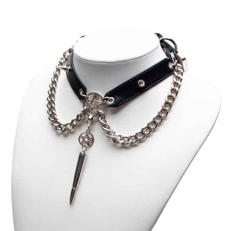 Gothic punk bullet pendant niche fashion choker (excluding traction rope)
