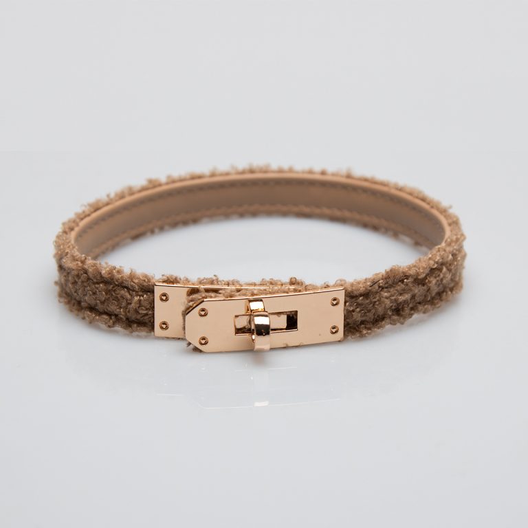Exquisite geometric shape Teddy plush choker (with leash)