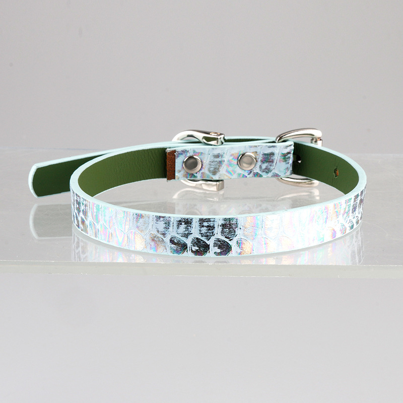 Genuine snakeskin simple gradient style choker (without leash)