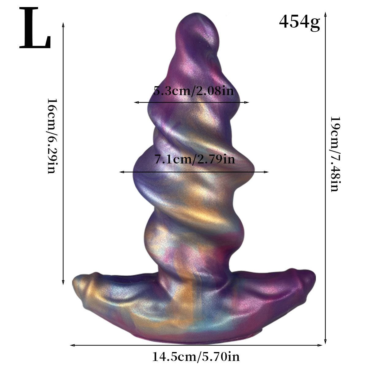 Purple Quicksand Colorful Shaped Wearable Butt Plug