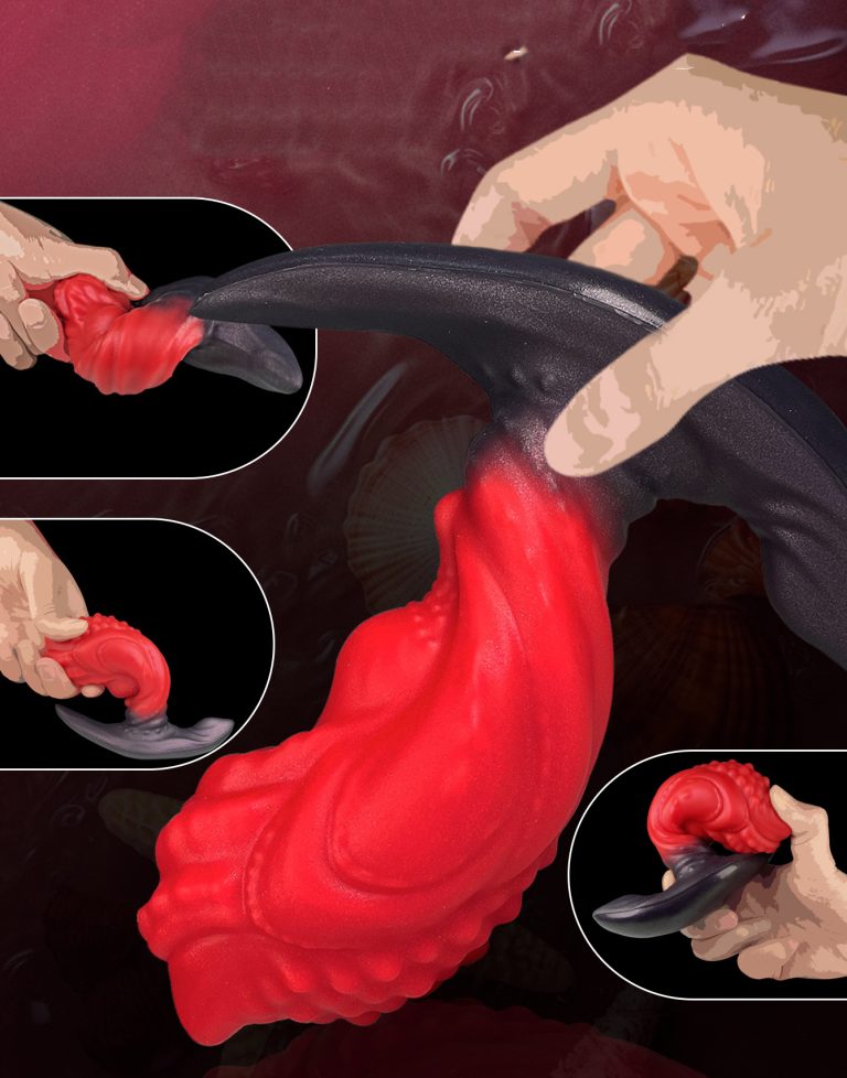 Red fireworks special-shaped wearable expansion anal plug