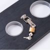 BDSM couple game hand and foot integrated forced bondage style wooden shackles